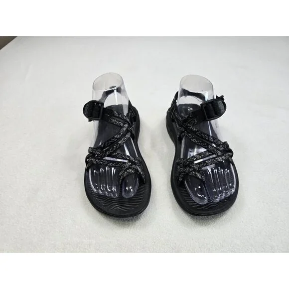 Chaco Z/Cloud Womens Sandals Size 6 Black Adjustable Straps Arch Support - Picture 4 of 8
